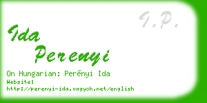 ida perenyi business card